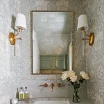 Зеркало прямоугольное в фактурной золотой раме Reflective Fabric варинант исполнения - 2 | Loft Concept в Ульяновске