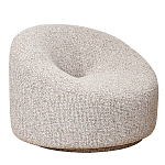 Кресло вращающееся круглой формы из серого шенилла Favorite Vacation Place варинант исполнения - 4 | Loft Concept в Ульяновске