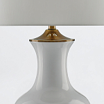 Настольная лампа белого цвета с фарфоровым основанием и латунными акцентами и тканевым абажуром Currey & Company варинант исполнения - 3 | Loft Concept в Ульяновске