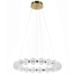Светодиодная кольцевая люстра с круглыми плафонами Crystal Globule Chandelier варинант исполнения - 2 | Loft Concept в Ульяновске