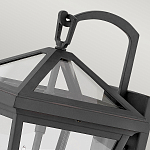 Настенный фонарь черного цвета с прозрачным стеклянным плафоном трапециевидной формы Hinkley варинант исполнения - 8 | Loft Concept в Ульяновске