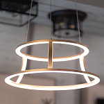 Люстра золотого цвета с 2-мя светодиодными кольцами Eurofase варинант исполнения - 8 | Loft Concept в Ульяновске