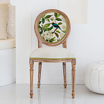 Стул бежевый из натурального бука с изображением птиц и цветов Blooming White Magnolias варинант исполнения - 3 | Loft Concept в Ульяновске