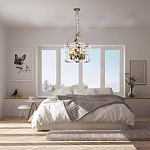 Люстра в виде клетки с цветами Flower Cell варинант исполнения - 4 | Loft Concept в Ульяновске