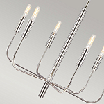 Люстра с 6-ю лампами на тонких изогнутых рожках в современном стиле Feiss варинант исполнения - 11 | Loft Concept в Ульяновске