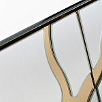 Консоль с ящиками зеркальная с золотым декором Gold Painted Mirror Console варинант исполнения - 3 | Loft Concept в Ульяновске