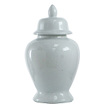 Ваза белая с крышкой однотонная Chinoiserie Ceramics варинант исполнения - 1 | Loft Concept в Ульяновске