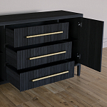 Буфет Primo с тремя ящиками и двумя фасадами Черный дуб варинант исполнения - 4 | Loft Concept в Ульяновске