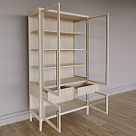 Витрина Primo со стеклянными фасадами и буфетом шпон Светлый дуб варинант исполнения - 4 | Loft Concept в Ульяновске