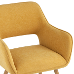 Стул в рогожке желтого цвета NEASAN STOOL варинант исполнения - 7 | Loft Concept в Ульяновске