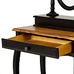 Трельяж черный из массива березы с зеркалом и ящиком Vintage варинант исполнения - 2 | Loft Concept в Ульяновске