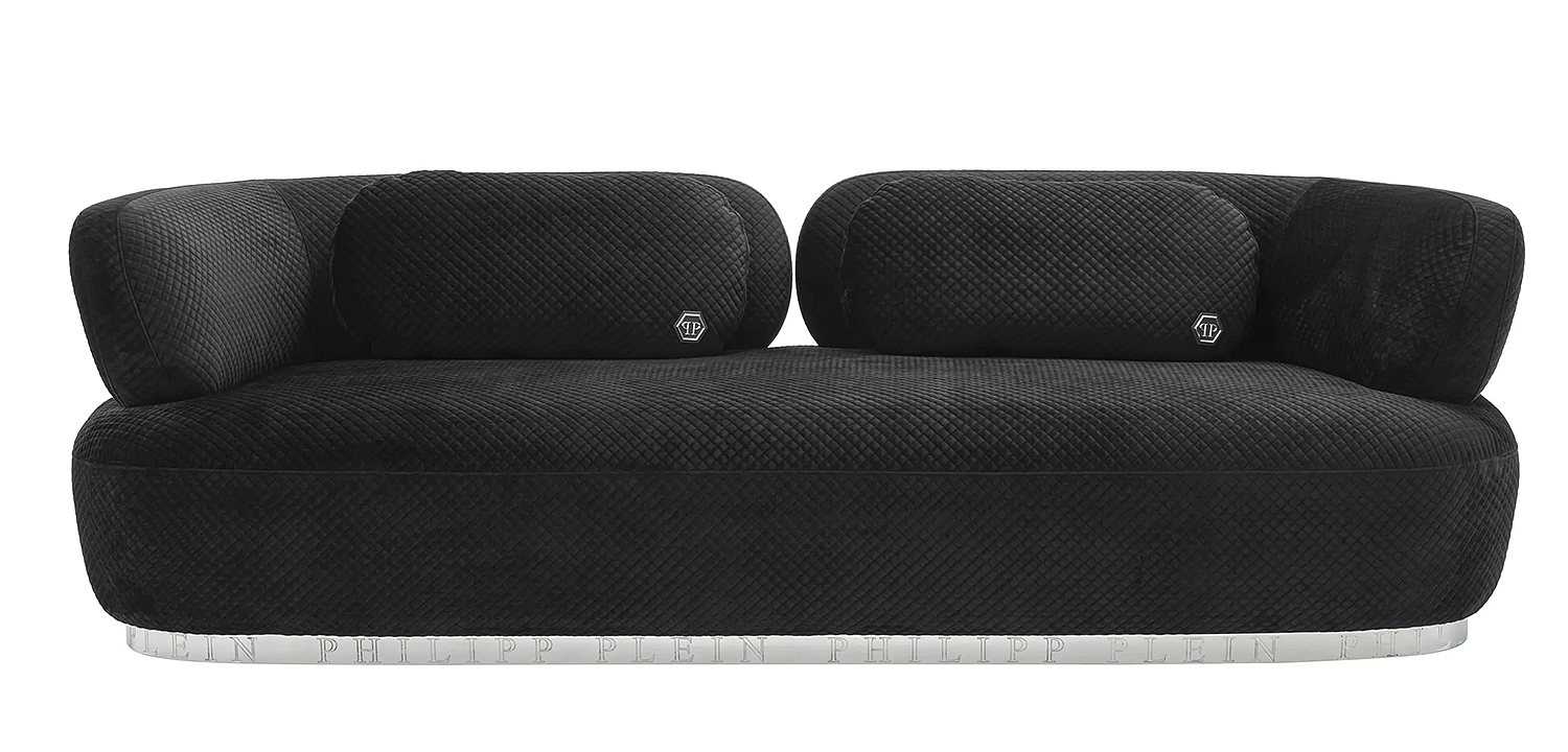 Диван Philipp Plein Sofa Signature Чёрный Диван Philipp Plein Sofa Signature Чёрный - Loft-Concept в Ульяновске