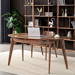 Стол рабочий округлой формы с ящиком  Working Moonnut Table варинант исполнения - 1 | Loft Concept в Ульяновске