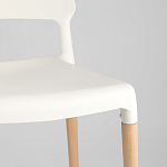 Пластиковый стул на ножках из массива бука Ferret White варинант исполнения - 8 | Loft Concept в Ульяновске