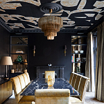 Обои ручная роспись в стиле Арт-деко Symphony Original colourway on Flint silk dupion варинант исполнения - 2 | Loft Concept в Ульяновске