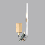 Бра с прозрачной изогнутой трубкой и декоративной фигуркой птицы Ganthea варинант исполнения - 3 | Loft Concept в Ульяновске