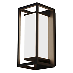 Уличный настенный светильник прямоугольный с чёрной рамкой Высота 35 см Geometric Glow варинант исполнения - 1 | Loft Concept в Ульяновске