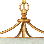 Подвесной светильник с каскадом из стеклянных декоративных элементов на золотом каркасе Shining Sea Glass варинант исполнения - 2 | Loft Concept в Ульяновске