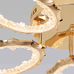 Потолочная люстра с 5-ю светодиодными лампами с золотистым каркасом Ring of Fire варинант исполнения - 3 | Loft Concept в Ульяновске