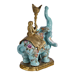 Подсвечник в виде слона из фарфора с бронзовыми элементами Elephant in the Garden of Eden варинант исполнения - 3 | Loft Concept в Ульяновске