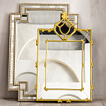 Зеркало прямоугольное Golden Classic Ornament Mirror варинант исполнения - 5 | Loft Concept в Ульяновске