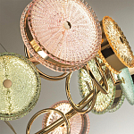 Люстра с плафонами из разноцветного стекла Glass Peonies варинант исполнения - 4 | Loft Concept в Ульяновске