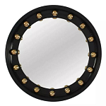 Зеркало черное с круглыми золотыми декоративными элементами Prince of the Church варинант исполнения - 1 | Loft Concept в Ульяновске