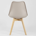 Стул с основой из пластика и мягким сиденьем Arvika Beige варинант исполнения - 4 | Loft Concept в Ульяновске