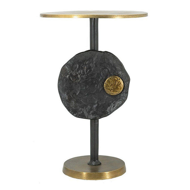Столик приставной с абстрактным основанием и акцентом в виде золотистого диска Heavenly Space  в Ульяновске | Loft Concept 
