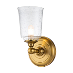 Бра для ванных комнат с прозрачным плафоном из стекла с пузырьками на основании цвета латунь Feiss варинант исполнения - 1 | Loft Concept в Ульяновске