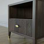 Прикроватная тумбочка с полкой Elsa Dreams Walnut  варинант исполнения - 3 | Loft Concept в Ульяновске