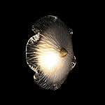 Бра в форме прозрачного стеклянного цветка с рельефной текстурой Textured Glass варинант исполнения - 2 | Loft Concept в Ульяновске