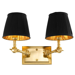 Бра Wall Lamp Wentworth Double Gold+Black