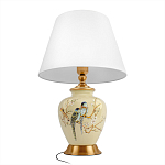 Настольная лампа бежевая с изображением птиц Slip Away варинант исполнения - 3 | Loft Concept в Ульяновске