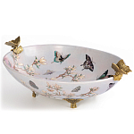 Белое фарфоровое блюдо с изображением бабочек Eden Garden варинант исполнения - 4 | Loft Concept в Ульяновске