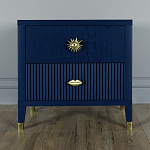 Тумба прикроватная с двумя ящиками Elsa Dreams Blue варинант исполнения - 5 | Loft Concept в Ульяновске