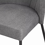 Стул серый с широкой закругленной спинкой Chair Gray Attractive варинант исполнения - 7 | Loft Concept в Ульяновске