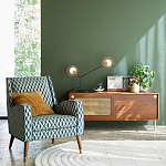 ТВ-тумба из ореха с плетеным декором Eland Wooden Wicker TV Stand варинант исполнения - 4 | Loft Concept в Ульяновске