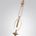 Подвесной светильник со стеклянным плафоном и декоративной вставкой из текстурного камня Tectona  варинант исполнения - 6 | Loft Concept в Ульяновске