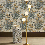 Торшер с золотым каркасом в виде стебля с листьями Inspired by Nature варинант исполнения - 4 | Loft Concept в Ульяновске