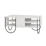 Стол журнальный прямоугольной формы с 2-мя полками белого цвета NORFOLK WHITE варинант исполнения - 1 | Loft Concept в Ульяновске