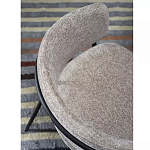 Стул полукруглый с каркасом из металла и мягким сиденьем и спинкой Soft Chenille варинант исполнения - 7 | Loft Concept в Ульяновске