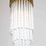 Подвесной светильник с прозрачными стеклянными подвесками и металлическим основанием Nembus варинант исполнения - 3 | Loft Concept в Ульяновске