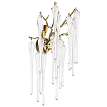 Бра с бронзовыми акцентами и прозрачными стеклянными каплями Droplet Bra варинант исполнения - 1 | Loft Concept в Ульяновске