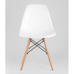 Пластиковый стул на ножках из массива бука Eames White  варинант исполнения - 4 | Loft Concept в Ульяновске