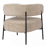 Кресло полукруглое мягкое с буклированной обивкой Armchair with Boucle Upholstery варинант исполнения - 1 | Loft Concept в Ульяновске