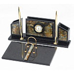 Настольный письменный набор из камня офиокальцит и змеевик Successful Leader варинант исполнения - 2 | Loft Concept в Ульяновске