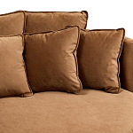 Кушетка круглая с обивкой из велюра коричневая Milky Brown Chair варинант исполнения - 6 | Loft Concept в Ульяновске