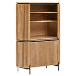 Буфет высокий из дерева манго и металла с открытыми полками и 2-мя дверцами Toinette варинант исполнения - 1 | Loft Concept в Ульяновске