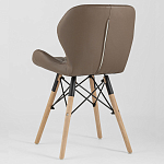 Стул с коричневым сиденьем из экокожи JEROEN варинант исполнения - 5 | Loft Concept в Ульяновске